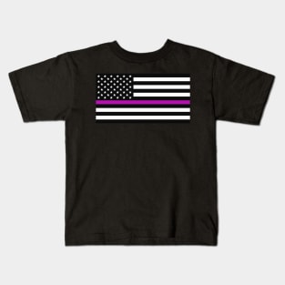 Thin Pink Line American Flag Kids T-Shirt